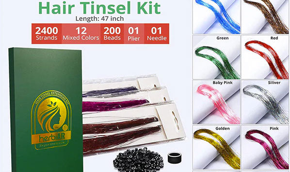 How to tie hair tinsel