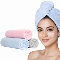 3-Pack Microfiber Hair Turban Towels Women Quick Dry Twist Anti-Frizz Curly Long Hair by Towel Oasis