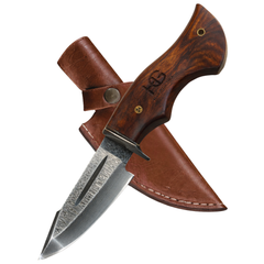 Handmade Damascus Hunting Knife 10" Heavy Duty Fixed Blade Outdoor Camping Hunter HandiGo USA