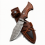 Handmade Damascus Fixed Blade Knife 10" Hunting Camping Outdoor Predator Hunter HandiGo USA