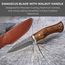 Handmade Damascus Fixed Blade Knife 8.75" For Hunting Camping Outdoor Predator Hunter HandiGo USA