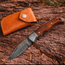 Damascus Hunting Knife 6.75" Folding Camping Outdoor Handmade Predator Hunter HandiGo USA
