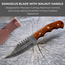 Handmade Damascus Fixed Blade Knife 8.75" for Hunting Camping Outdoor Predator Hunter HandiGo USA