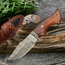 Handmade Damascus Fixed Blade Knife 10" Hunting Camping Outdoor Predator Hunter HandiGo USA