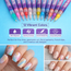 Herbiar 3D Nail Art Pen Set 12 Colors – 0.5mm Fine Tip, Waterproof DIY Manicure and Nail Designs