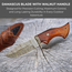 Handmade Damascus Fixed Blade Knife 10" Hunting Camping Outdoor Predator Hunter HandiGo USA