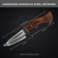 Handmade Damascus Hunting Knife 10" Heavy Duty Fixed Blade Outdoor Camping Hunter HandiGo USA