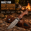 Handmade Damascus Fixed Blade Knife 10" Hunting Camping Outdoor Predator Hunter HandiGo USA