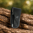 Handmade Damascus Pocket Knife 7"– Purple Resin Handle Folding Knife, Leather Sheath HandiGo USA