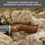 Handmade Damascus Fixed Blade Knife 8.75" For Hunting Camping Outdoor Predator Hunter HandiGo USA
