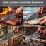 Handmade Damascus Fixed Blade Knife 8.75" for Hunting Camping Outdoor Predator Hunter HandiGo USA