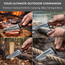 Handmade Damascus Hunting Knife 10" Heavy Duty Fixed Blade Outdoor Camping Hunter HandiGo USA