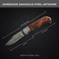 Damascus Hunting Knife 6.75" Folding Camping Outdoor Handmade Predator Hunter HandiGo USA