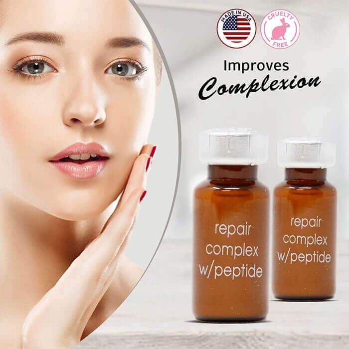 Improve skin complexion with repair complex peptide ampoules